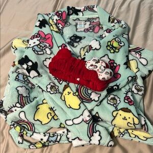 Sanrio Hello Kitty and Friends robe and headband combo